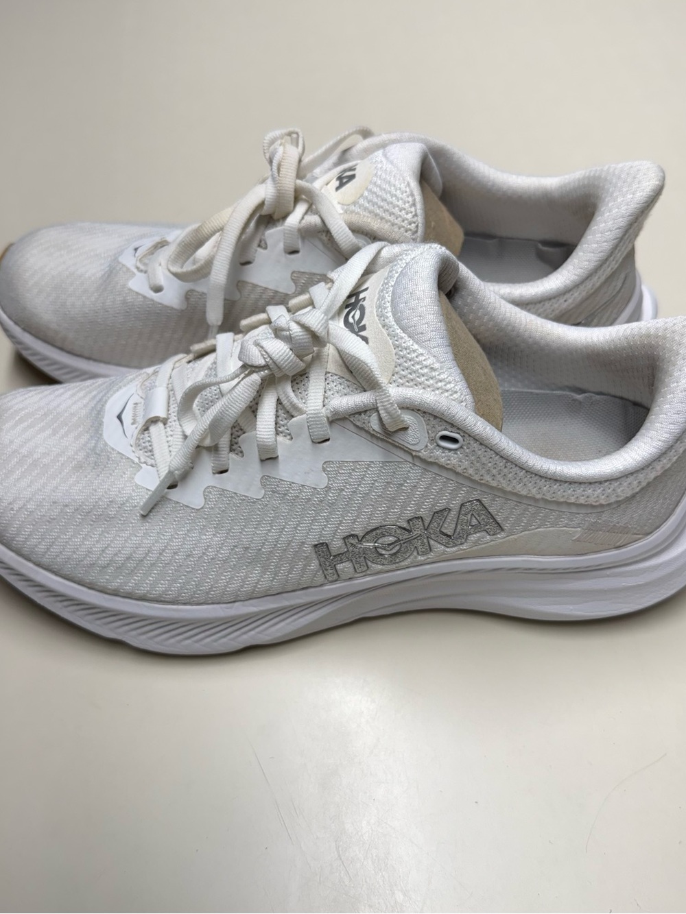 HOKA Solimar Women’s White Mesh Lace-Up Running Shoes 1123075 - Picture 2 of 9